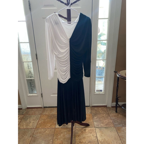 Women's vintage David Rose Black and White Dress Size 12 - Picture 11 of 11